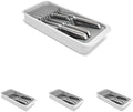 Joseph Joseph DrawerStore 2-Tier Knife Kitchen Drawer Organizer, Holds up to 11 Knives, Disassembles for Easy Cleaning, Recycled Plastic, Compact (Pack of 4) by Unknown