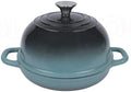 Dutch Oven for Bread Baking, Enameled Cast Iron Dutch Oven Pot with Lid, Bread Oven for Sourdough Bread Baking, Cast Iron Bread Pan, 5 qt Cyan by OLLAKOK