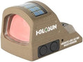 HOLOSUN 407C/507C-X2 Series, 2 MOA Dot, 32 MOA Circle Dot Options, 7075 Aluminum, Open, Solar, Shake Awake, RMR Footprint (Red or Green Reticle) (Black, Burnt Bronze) by Unknown