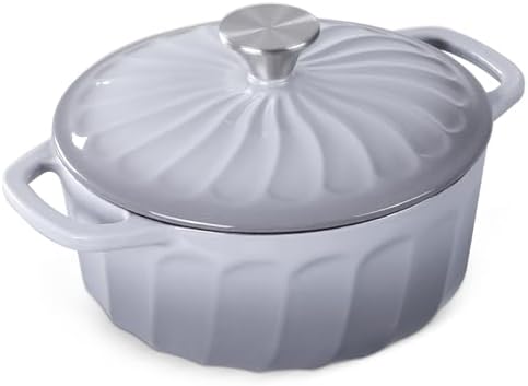 Enameled Cast Iron Dutch Oven Pot with Lid, 6 QT Large Dutch Oven by NSIRONS