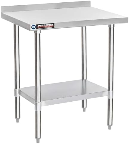DuraSteel NSF Stainless Steel Table - 24 x 30 Inch Metal Work Table w/Undershelf - Commercial Kitchen, Restaurant, Garage, Laundry - Outdoor Stainless Steel Prep Tables Countertop Island Grill Small by DuraSteel