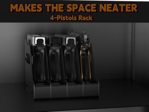 HEKAGURA Pistol Rack for Gun Safe, Can Hold up to 4-8 Pistols, with Foam Protection to Prevent Scratches on The Guns for Revolvers, Glock 17 19 23 Gun Safe Accessories - Image 7