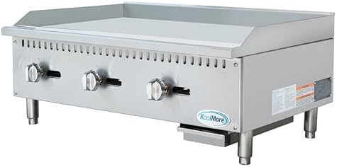 KoolMore 36 in. Natural Gas 3-Burner Griddle with 90,000 BTU in Stainless-Steel, ETL LIsted (KM-GG3-36M) - Image 7