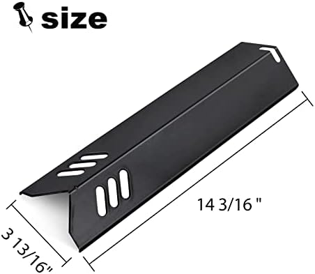 Grill Heat Plates Shield for Revoace Gas Grill GBC1690W GBC1705WV GBC1706W GBC1793W, Backyard Grill BY14-101-001-05 BY16-101-002-06, Uniflame Grill GBC1030WRS GBC1134W Porcelain Burner Covers - Image 4