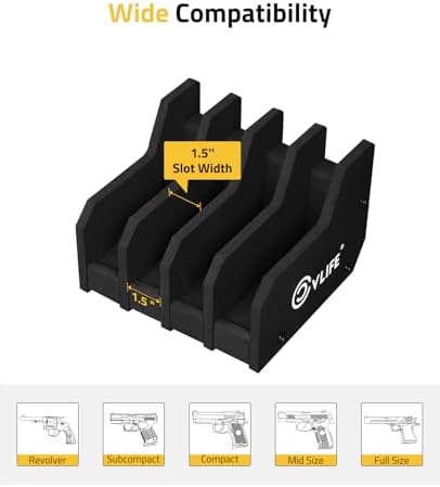 CVLIFE Pistol Rack for Gun Safe Organize Handgun Rack Gun Safe Accessories - Image 4