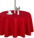 LUSHVIDA Round Outdoor Tablecloth with Umbrella Hole 60 Inch Red by LUSHVIDA