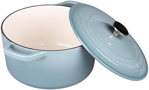 VORRINGARD Enameled Cast Iron Dutch Oven Pot with Lid, for Bread Baking, Round Bread Oven- include Sourdough Bread Baking Supplies Set, 6QT, Sea Salt - Image 6