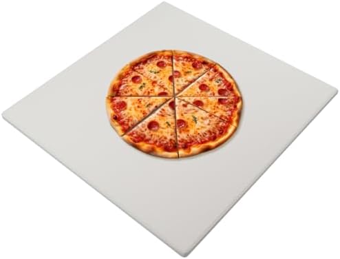 18'' Square Pizza Stone Baking Stone Cordierite Bread Stone for Oven Grill, Thermal Shock Resistant Ideal for Baking Different Sizes of Pizzas or Bread by BTCDR