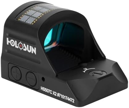 HOLOSUN 407C/507C-X2 Series, 2 MOA Dot, 32 MOA Circle Dot Options, 7075 Aluminum, Open, Solar, Shake Awake, RMR Footprint (Red or Green Reticle) (Black, Burnt Bronze) - Image 7