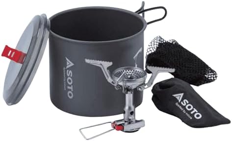 SOTO Amicus Backpacking Stove & Pot - Camping Stove With or Without Igniter by SOTO