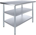 48" x 30" Stainless Steel Work Table with 2 Adjustable Undershelves NSF by ExpressKitchQuip