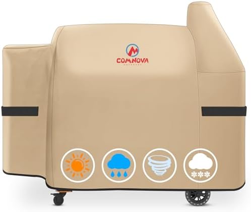 Comnova Grill Cover for Pit Boss Austin XL - 600D Wood Pellet Smoker Cover for Pitboss 1000 Series, Premium Pellet Cover for Pit Boss Austin XL 1000, Rancher XL 1000, 1150, 1100 Pro, and Z Grill 1000 by MCOMNOVAOUTDOORS