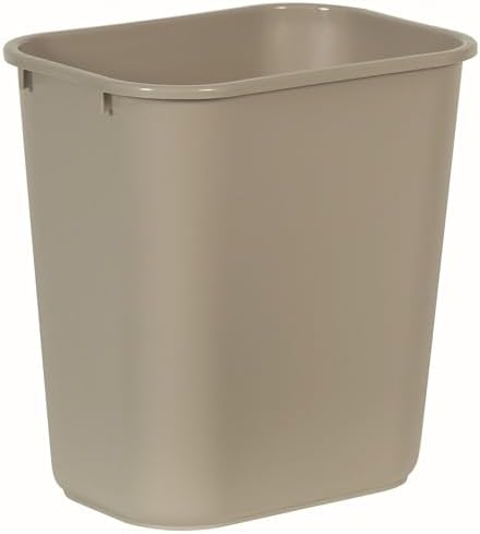 Rubbermaid Commercial Products Wastebasket, Beige, 7-Gallon by RubbermaidCommercialProducts