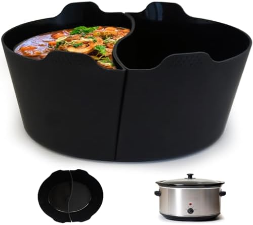 Magikichen Silicone Crock pot Divider for 8 QT, Reusable Liner by Magikichen