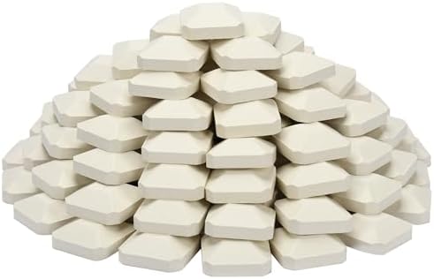 Leship Ceramic Briquettes Replace for Lynx L27 L30 L36 L42 L54 and Other Gas Grills, Gas Grill Briquettes Replacement for Lava Rocks, 2" x 2", 70-Pcs by Leship