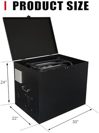 Lockable Generator Box for Outside/RV/Truck/Trailer, Outdoor Generator Shed Storage Box Quiet Enclosure (30"x22"x24") - Image 3