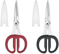 KitchenAid 2-Piece Multipurpose Shear Set – Versatile Scissors with Nutcracker, Bottle Opener, Ergonomic Handles with Protective Blade Covers by Unknown