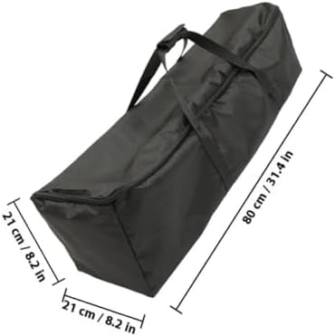 Black Oxford Cloth Grill Storage Bag with Zipper for Camping - Image 2