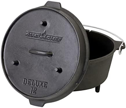 Camp Chef Cast Iron Dutch Oven, Pre-Seasoned, 9.33 qt by Unknown