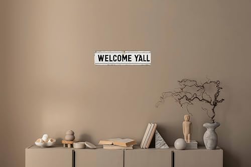 Welcome Y’All Metal Sign 4x16in Southern Style Plaque for Porch Farmhouse Living Room Wall Home Decor Gift - Image 5