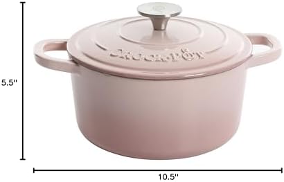 Crock-Pot Artisan Round Enameled Cast Iron Dutch Oven, 7-Quart, Pistachio Green - Image 3
