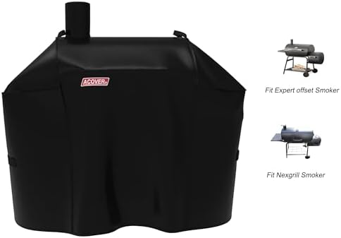 Offset Smoker Cover, Waterproof Grill Cover, 56.5 inch Black Fits Expert Grill - Image 2