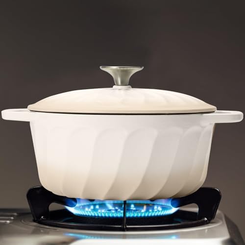 Enameled Cast Iron Dutch Oven Pot with Lid, 3 QT Small Dutch Oven - Image 6