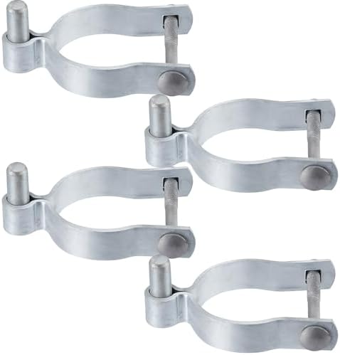 Hicarer 4 Pcs Chain Link Post Gate Hinge 3"[2 7/8" OD] X 5/8" Galvanized by Hicarer