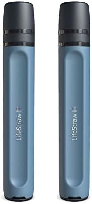 LifeStraw Peak Series - Personal Water Filter Straw for Backup Filtration, Emergency, Survival, and Ultralight Hydration, Mountain Blue, 2 Pack by Unknown