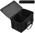 45L Camping Organizer, 1680D Heavy Duty Waterproof Camping Storage for Camping Cooking Utensils and Camping Cookware, with Hard Bottom, Camping Bag with Zippered Lid for RV, Hiking by Yorkenbe