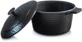 Gotham Steel Hammered 5 Qt Lightweight Dutch Oven Pot with Lid & Holders, Ceramic Non Toxic, Oven Safe & Even Heat Retaining Dutch Oven for Bread Baking Sourdough, Soup, 70% Lighter than Cast Iron by GothamSteel