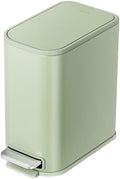 Cesun Small Bathroom Trash Can with Lid Soft Close & Pedal, 1.3 Gal, Green by Cesun