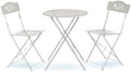 Alpine Corporation Indoor/Outdoor 3-Piece Bistro Set Folding Table and Chairs Patio Seating, White by Unknown