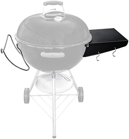 GRISUN Side Table Shelf & Lid Holder Combo for Weber Kettle 22 Charcoal by Grisun