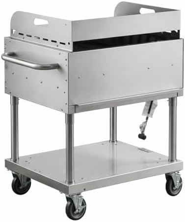Commercial Stainless Steel Outdoor Liquid Propane Grill with Griddle Attachment, 30" Cooking Surface, 4 Burners 64,000 BTU, for Restaurant Patio, Resort, Catering, Outdoor Kitchen, Hotel - Image 2