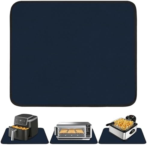 TOHONFOO Heat Resistant Mats for Countertop & Air Fryer, 24x21 in, Blue by TOHONFOO