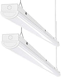 ANTLUX 110W LED Shop Light 8FT Linear Strip Lights Linkable, 12000 Lumens, 5000K, 8 Foot Garage Lights, Surface Mount and Hanging Ceiling Lighting Fixture, 2 Pack by AntLux