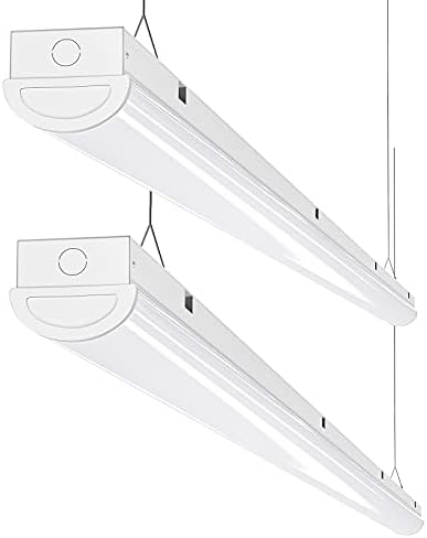 ANTLUX 110W LED Shop Light 8FT Linear Strip Lights Linkable, 12000 Lumens, 5000K, 8 Foot Garage Lights, Surface Mount and Hanging Ceiling Lighting Fixture, 2 Pack by AntLux