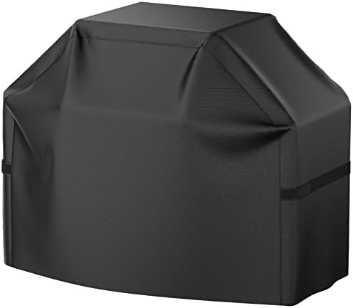 Grill Cover, 44 inch Heavy Duty BBQ Gas Grill Cover for Outdoor Grill, Waterproof, Weather Resistant, Anti-UV, Rip-Proof, Fade Resistant Barbecue Cover with Hook-and-Loop Straps for Most Grills by VIBOOS