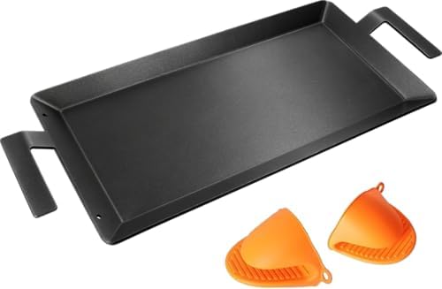 Universal Carbon Steel Griddle for Gas Grill, Stove top & Induction Cooktop by DcYourHome
