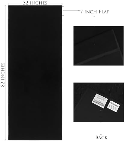 COTTON CRAFT Pool Lounge Chair Cover - 2 Pack - 100% Cotton - Black - Image 6