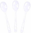 SietDESEO 50 PCS White Plastic Spoons Disposable Utensils Heavy Duty White Spoons Disposable Cutlery for Birthday Wedding Baby Shower Bridal Shower Plastic Silverware by SietDESEO