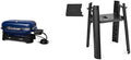 Weber Lumin Compact Electric Grill, Deep Ocean Blue, with Lumin Compact Grill Stand by Weber