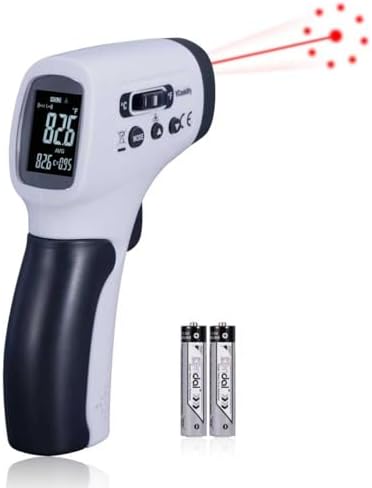 Temperature Gun for Meat,Automotive Infrared Thermometer Gun with Ring Laser DS12:1,Digital Thermal Gun with Adjustable Emissivity&High/Low Alarm,-58~1400℉IR Temp Gun for Engine,Brakes&HVAC by VCOOKLIFY