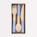 Meri Meri Wooden Cutlery Set (Pack of 24), Made from Birch Wood, Natural Colors, Stylish Disposable Cutlery Set, Perfect for Birthday Parties, Picnics & BBQs, For Adults & Kids by MeriMeri