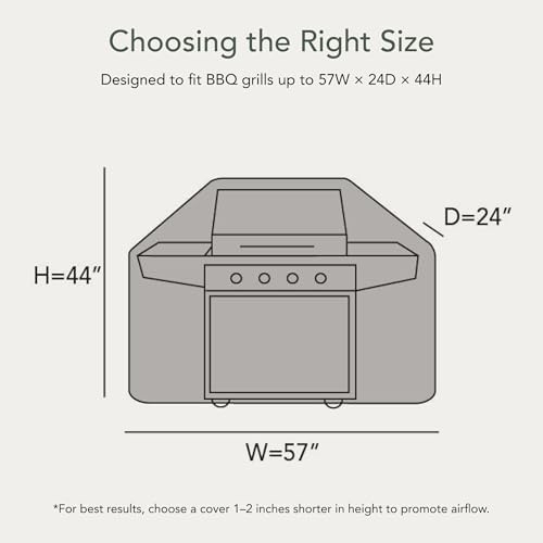 Covermates Classic Cart Grill Cover - 57 Inch - Water Resistant - Image 2