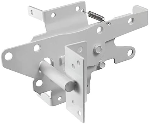 Jake Sales - Stainless Steel Extended Gate Latch White (for Vinyl, Wood, PVC etc Fencing) Fence Gate Latch w/Mount Hardware - CASE Qty 12 by JakeSales