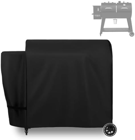 ZJYWSCH Grill Cover for Pit Boss Charcoal Pellet Combo Grill PB1230PC, PitBoss 1230PC Pellet Charcoal Combo Grill Cover Heavy Duty Waterproof for Louisiana 1200 Black Label LG1200BL by ZJYWSCH