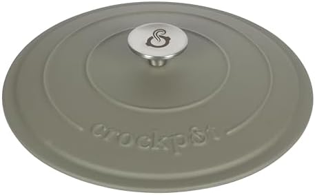 Crock-Pot Artisan 5-Quart Round Cast Iron Dutch Oven with Lid – Matte Green, Durable Oven Safe Cookware - Image 6