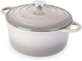Cast Iron Pot with Lid-Non-Stick Ovenproof Enamelled Casserole Pot, Oven Safe up to 500° F-Sturdy Dutch Oven Cookware - Grey, 5-Quart, 24cm-by Nuovva by Nuovva